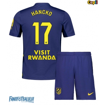 Atletico Madrid David Hancko #17 Echipament de Fotbal Replică 2025-26 Copii Deplasare (+ Șorturi)